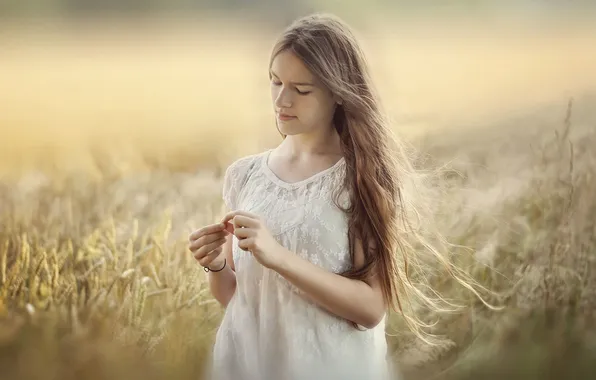 Summer, girl, nature