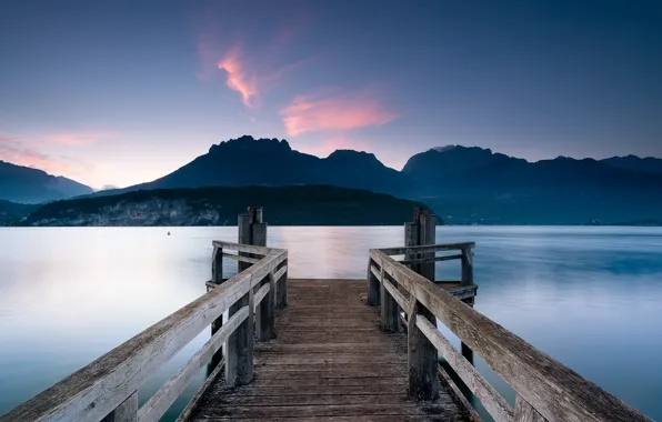 France, Rhône-Alpes, St.-Jorioz, Lac d'Annecy