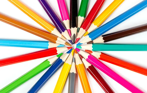 COLOR, MACRO, PENCILS, RAINBOW, LEAD