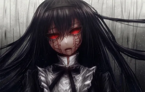 Zombies, zombie, witch, undead, bloody tears, horror, burning eyes, black hair