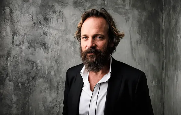 Wall, actor, beard, jacket, photoshoot, Pete Сарсгаард, Peter Sarsgaard, Matt Barnes