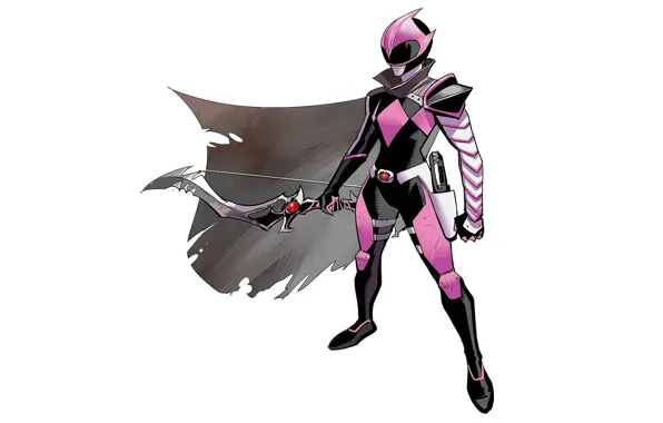 Picture background, bow, art, armor, cloak, pink, art, ranger