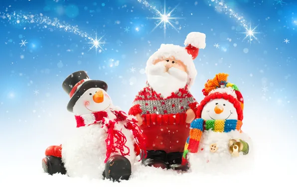 Snow, New Year, Christmas, snowman, christmas, new year, winter, snow