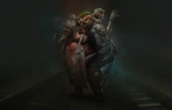 Fog, Robot, Fur, Boar, Art, Fiction, Punk, Cyborg