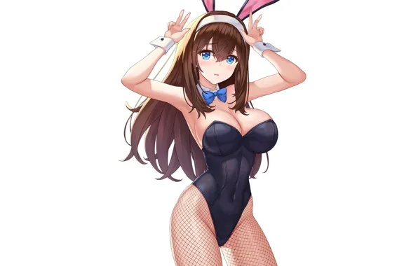 Girl, sexy, Anime, rabbit, bunny, suit, busty, tight