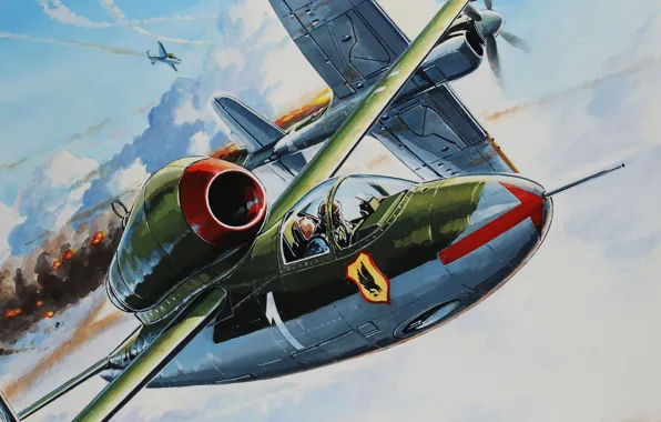 Figure, Luftwaffe, Heinkel, People Jager, Salamander, He 162, Sparrow, German single-engine jet fighter