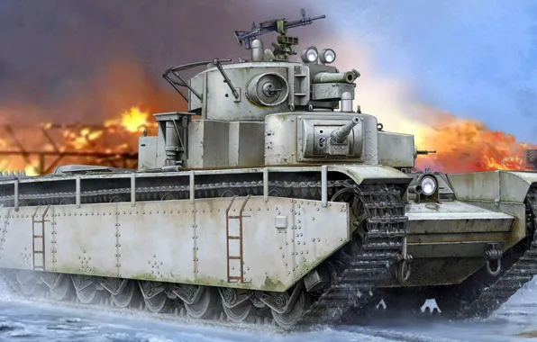 Picture USSR, T-35, Soviet heavy tank of the interwar period
