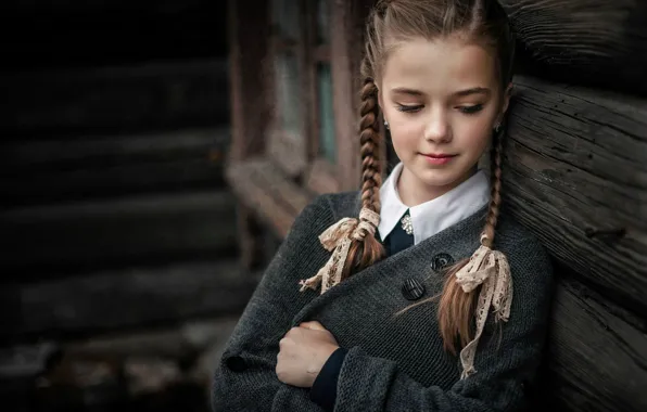 Makeup, girl, braids, Sergey Piltnik