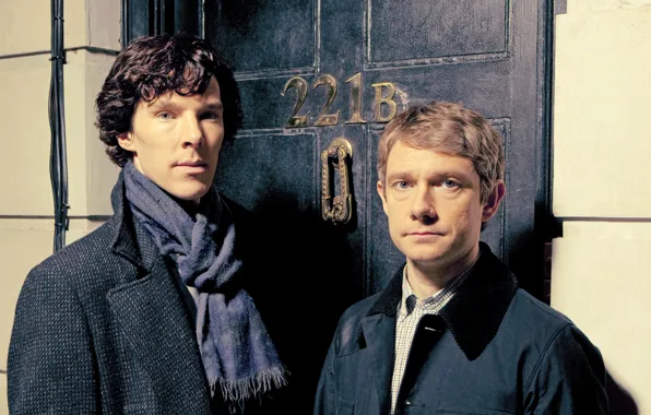 Picture Season 3, Martin Freeman, Benedict Cumberbatch, Sherlock, Sherlock, Sherlock Holmes, BBC One, season 3