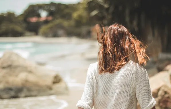 The wind, red, redhead, Karol Queiroz