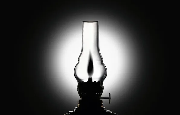 Picture black and white, Lamp, kerosene stove
