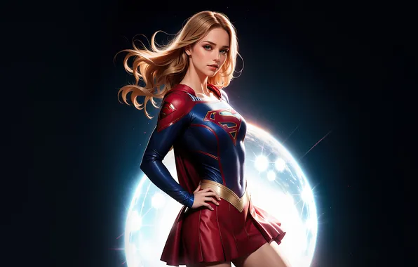 Picture supergirl, face, courage