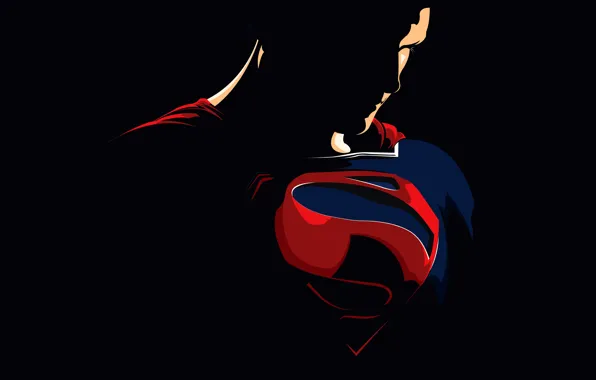 Picture vector, costume, Superman, black background, comic, Superman, Clark Kent