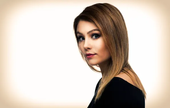 Picture look, background, portrait, makeup, hairstyle, brown hair, beautiful, Anna