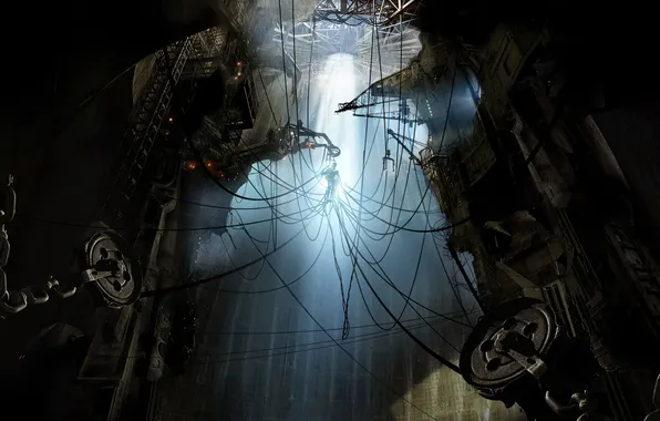 Light, rope, mine, Kopi