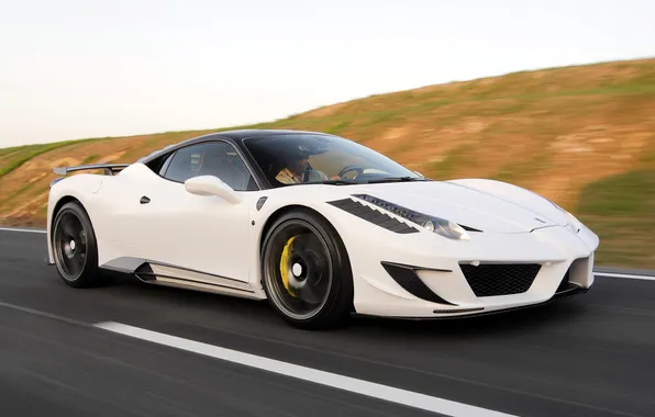 Road, white, markup, speed, white, ferrari, Ferrari, road