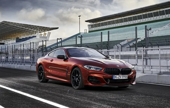 Picture coupe, BMW, Parking, Coupe, 2018, 8-Series, dark orange, M850i xDrive