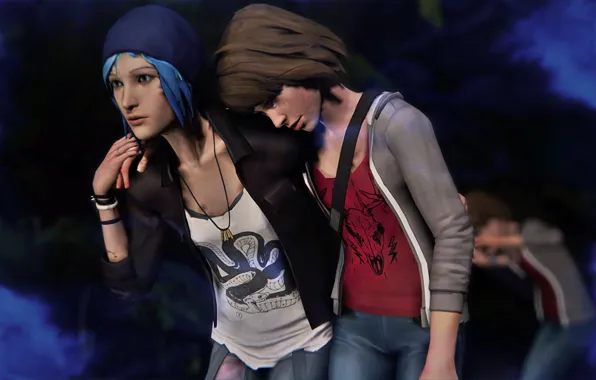 Storm, Punk, The final, Chloe, Max, life is strange, Hug, Together