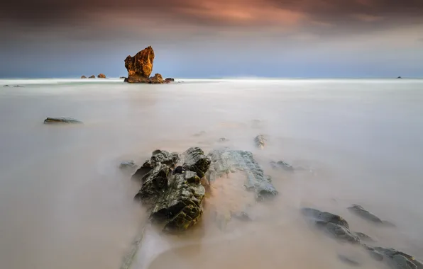 Sea, landscape, rocks