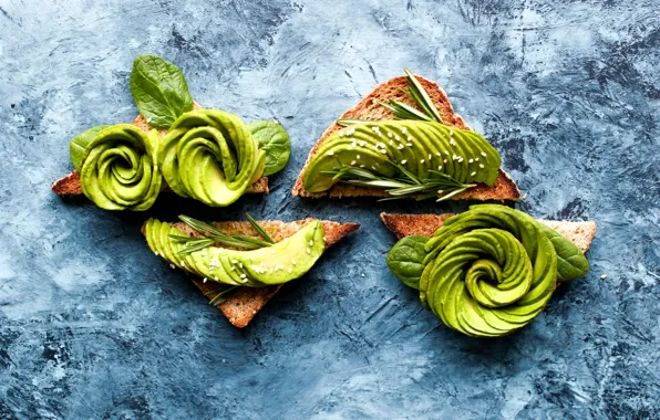 Food, toast, avocado, appetizer, toast