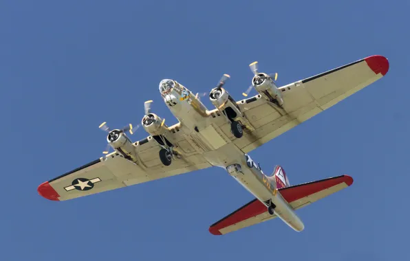 Picture retro, Boeing, parade, flying fortress, B-17G