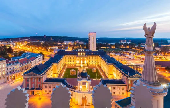 Picture lights, Germany, panorama, Potsdam, City Palace