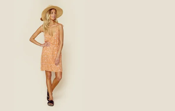 Girl, dress, hat, young, model, pretty, blonde, gorgeous