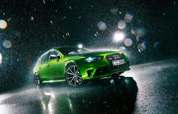 Audi, Light, Green, Rain, RS4, Before, Jawa