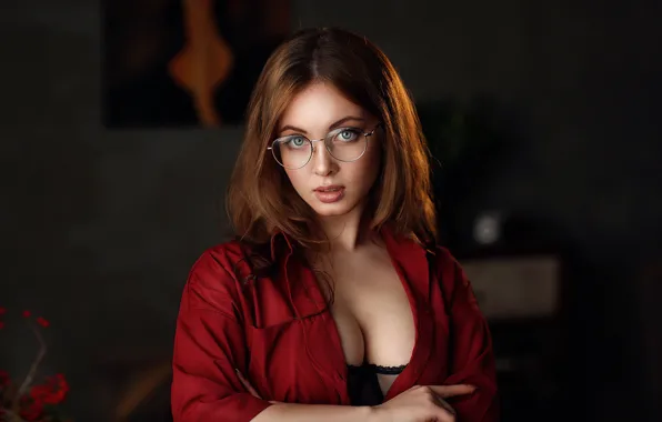 Picture girl, glasses, Dmitry Arhar