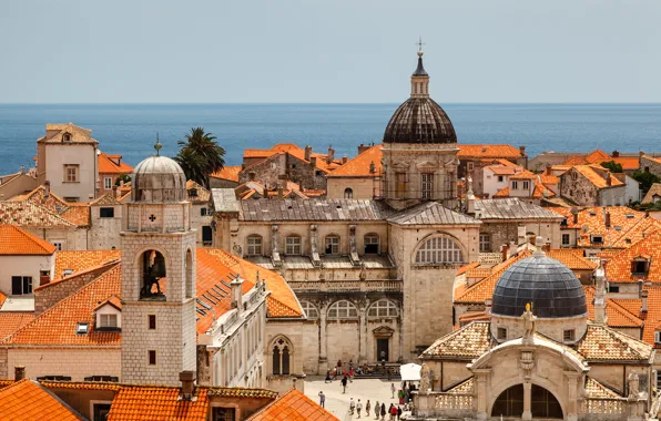 Building, panorama, Croatia, Croatia, temples, Dubrovnik, Dubrovnik, The Adriatic sea