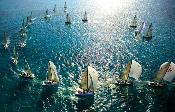 Picture SEA, The OCEAN, MAST, SAILS, YACHTS