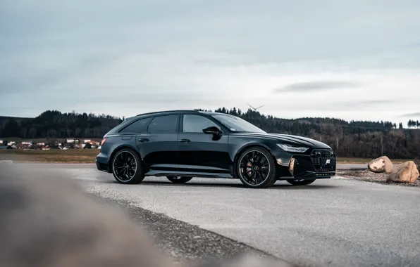Picture Audi, black, side view, ABBOT, universal, RS 6, 2020, 2019