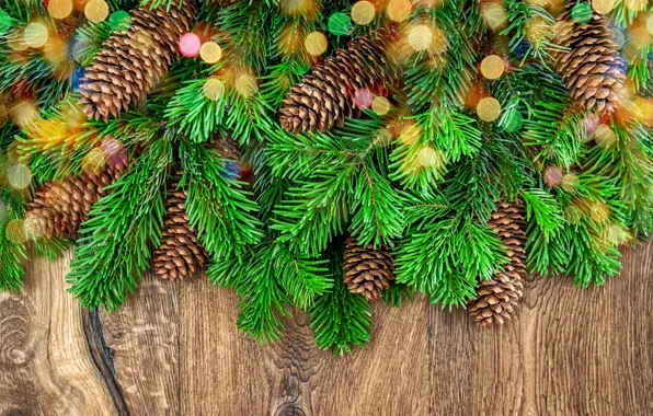 Decoration, tree, New Year, Christmas, Christmas, bumps, wood, decoration