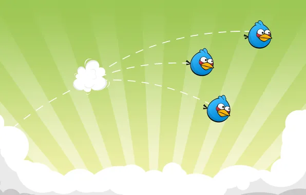 Picture flight, the game, birds, game, squad, angry birds