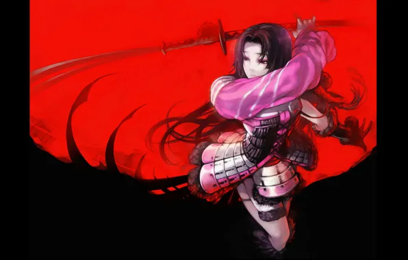 Katana, armor, samurai, long hair, Sengoku Basara, The era of unrest, Michii Yuuki
