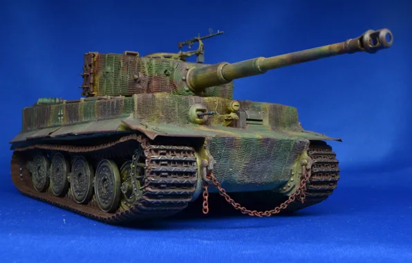 Toy, tank, Tiger, German, 1944, model, heavy