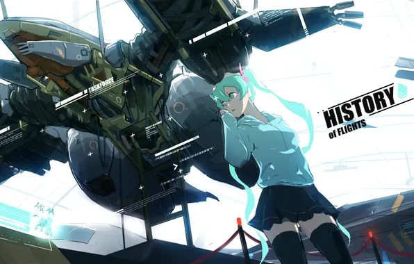 Girl, labels, ship, art, vocaloid, hatsune miku, Vocaloid, las91214