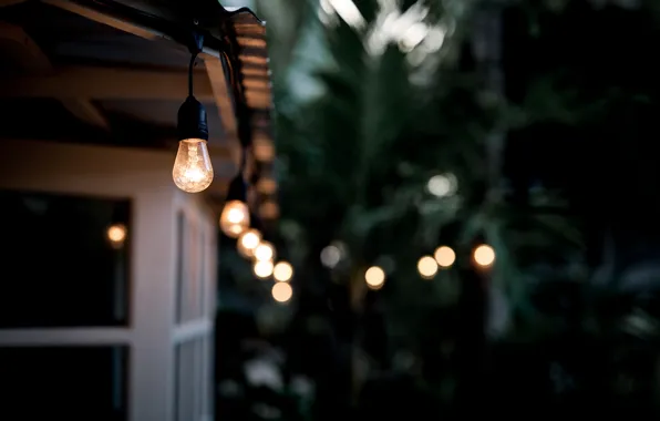 House, background, lamp