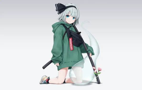 Touhou, konpaku youmu, myon, dtvisu