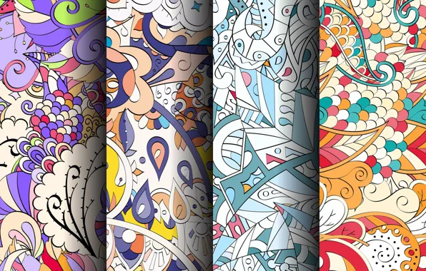 Background, pattern, colorful, geometry, patterns, seamless, Paisley