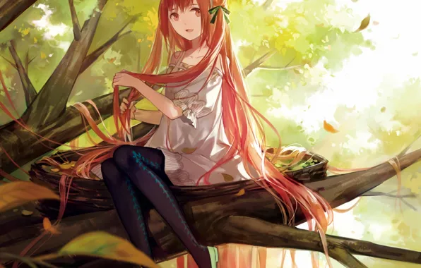 Anime Girl Under A Tree