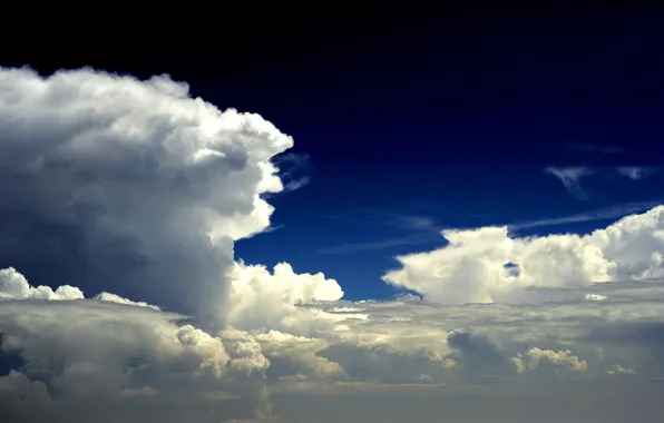 The sky, clouds, light