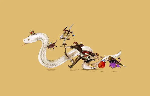 Picture snake, minimalism, anime