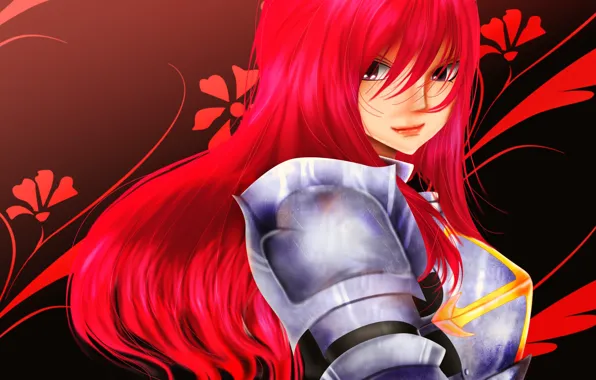 Picture red, armor, red hair, anime, redhead, manga, Fairy Tail, Erza
