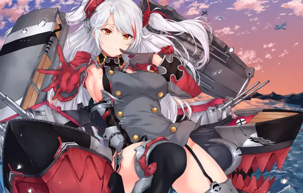 Picture girl, weapons, Azur Lane