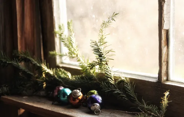Holiday, toys, window