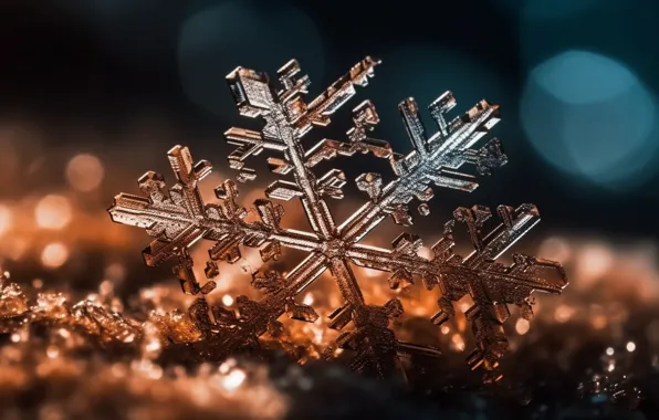 Winter, crystal, macro, snow, Shine, Christmas, New year, crystals