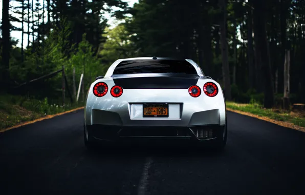 GTR, Nissan, wheels, sports car, Nissan, rear, stance