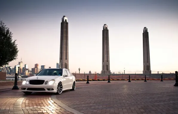 Tuning, area, columns, Mercedes, Mercedes, AMG, E Class