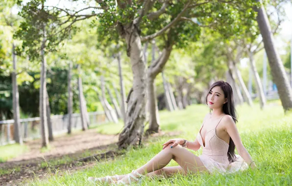 Picture summer, girl, Asian